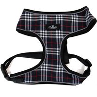 Black Tartan Adjustable Harness - Black / L