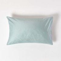 Organic Egyptian Cotton Pillowcase, Housewife Style - Duck Egg / 100 Organic Egyptian cotton / 74cm / 48cm