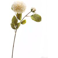 Elegant Accent Faux Flower Dahlia Stem - White