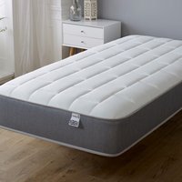 7.5" Budget Friendly Grey Border Big Brick Design Open Coil Spring Mattress - Grey / King