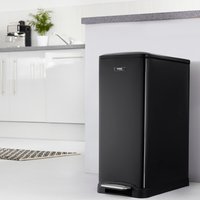 50L Dual Compartment Recycle Pedal Bin - Black