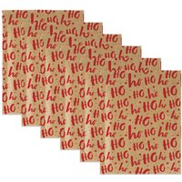Christmas Padded Mailing Bags Bubble Envelopes HoHoHo Size D 20x27cm - Brown & Red / 1