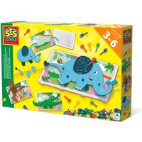 SES CREATIVE, SES CREATIVE Animal Puzzles Mosaic Pegboard Mosaic Art Kit - 14890 - Yellow SES CREATIVE, SES CREATIVE Animal Puzzles Mosaic Pegboard Mosaic Art Kit - 14890 - Yellow