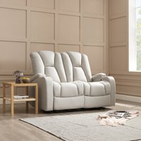 GRS, Lynn Electric Recliner Sofa Range - Light Grey Air Leather GRS, Lynn Electric Recliner Sofa Range - Light Grey Air Leather