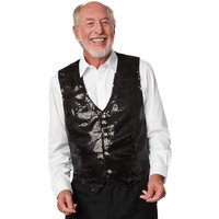 MenS Sequin Waistcoat - Black / L