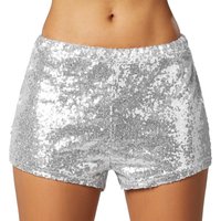Sequin Shorts - Silver / L