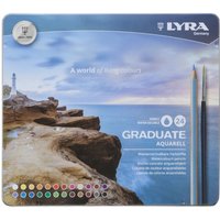 Lyra Graduate Aquarell Pencils 24 Piece Metal Tin Set - Multi Colour