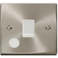 Satin Brushed Chrome 1 Gang 20A DP Switch With Flex - White