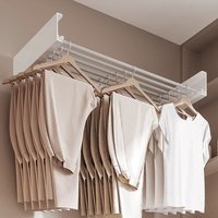 Indoor Airers Foldable Wall-Mounted Towel Rack - White