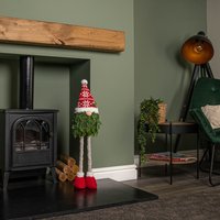 Christmas Gonk with Snowflake Hat and Extendable Legs - Green
