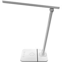 LED Desk Lamp with Wireless Charger - White