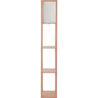 Struttura Pastel Shelving Unit Floor Lamp with Fabric Shade - Pink