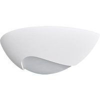 Ceramic Wall Light Uplighter with Frosted Diffuser - Ivory