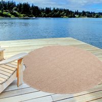 Nature Collection Circle Diamond Outdoor Rug - Beige