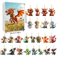 Dragon Baby Pendant Christmas Advent Calendar Blind Box - White