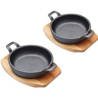 Artesa Cast Iron Mini Gratin Dishes - Black