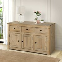 Panama Sideboard 3 Door 3 Drawer - Brown