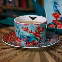 Mikasa x Sarah Arnett Porcelain Cup and Saucer Set, 250ml - Mixed