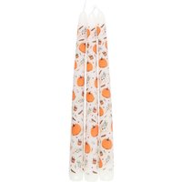 Set of 3 Pumpkin Taper Candles for Autumn Cozy Decor - White