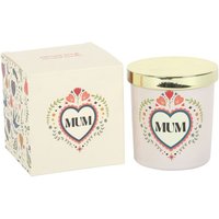 Mum Folk Heart French Tulip Candle Calming Gift for Mothers Day - White