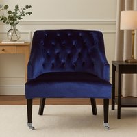 Darwin Blue Velvet Lounge Chair - Blue