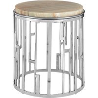 Relic Onyx Stone Side Table - Brown