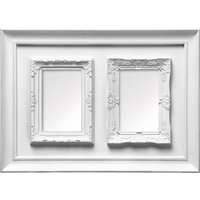 Maren White Plastic Two Photo Frame - White
