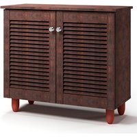 Essentials Shoe Cabinet - Brown / 76.8cm