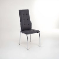 Tamzin Grey Velvet High Back Dining Chair - Silver, Grey
