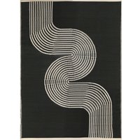 Urban Collection Wave Outdoor Rug - Black / 120 x 160 cm Rectangle