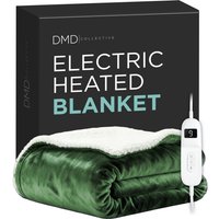DMD Collective Electric Blanket Throw, 9 Heat & Timer Settings, 150 x 200cm in Green | Size: 150 cm x 200 cm