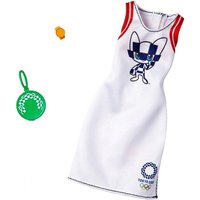 Barbie Tokyo 2020 Olympic Fashion - White Dress - Silver