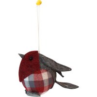 Once Upon A Christmas, Hanging Tartan Christmas Bird Ornament Once Upon A Christmas, Hanging Tartan Christmas Bird Ornament