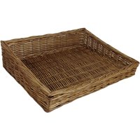 Large Flat wicker Display Tray - Brown