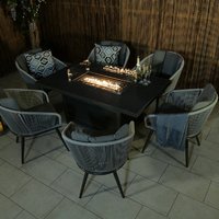 Royalcraft, Royalcraft Aspen 6 Seat Firepit Table Dining Set Royalcraft, Royalcraft Aspen 6 Seat Firepit Table Dining Set