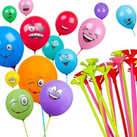 Pack of 100 Multicolour Latex Balloons 12Inches for all occasions - Multicolour
