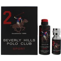 Beverly Hills Polo Club, Beverly Hills Polo Club Sport 2 Eau De Toilette 50ml Gift Set - Black Beverly Hills Polo Club, Beverly Hills Polo Club Sport 2 Eau De Toilette 50ml Gift Set - Black