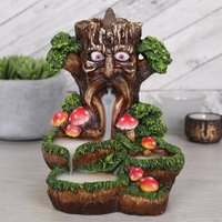 Tree Man Backflow Incense Burner Mesmerizing Waterfall Effect - Green