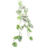 Artificial Hanging Trailing Plant Alocasia Dragon Light - Green
