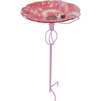 Flamingo Drop Bird Bath Stake - Pink