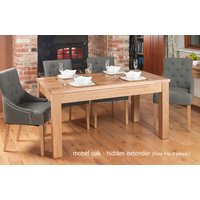 Baumhaus, Mobel Hidden Extending Oak Dining Table (Seats 4-8) - Light Oak Baumhaus, Mobel Hidden Extending Oak Dining Table (Seats 4-8) - Light Oak