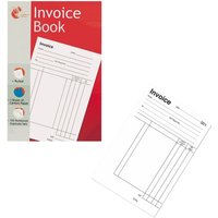 6x Invoice Receipt Books A5 1-80 Duplicate Sets With Carbon Paper Sheet - White