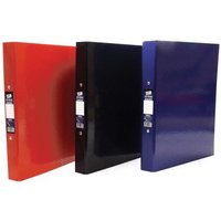 Set Of 3 A4 Ring Binder Folder Assorted Colours Filing Storage Paperwork Folders - Assorted