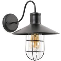Marina 1 Light Indoor Dome Wall Light - Black