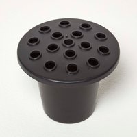 Homescapes Set of 2 Black Plastic Grave Flower Pots - Black
