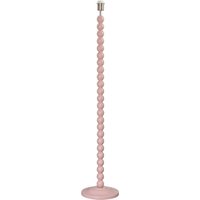 Bobbins Wooden Floor Lamp Base - Rose Pink