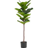 Leaf Design UK Artificial Plant Fiddle Fig Tree Plant Black Plastic Pot - 120cm Premium Fig Tree / 120cm / 45cm