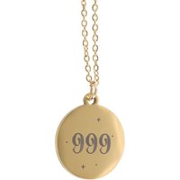 999 Angel Number Release Necklace For Spiritual Guidance - Gold