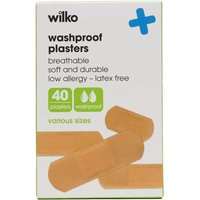 Pack of 40 Washproof Plasters - Natural