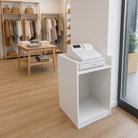 TB60 Shop Counter Till Block - White